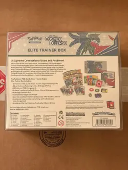Pokemon TCG Sun & Moon Cosmic Eclipse ETB Sealed w Plastic Display Case *MINT* - Image 3