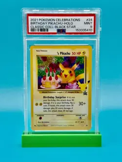 PSA 9 - 2021 Pokemon Celebrations Birthday Pikachu #24 - Image 1