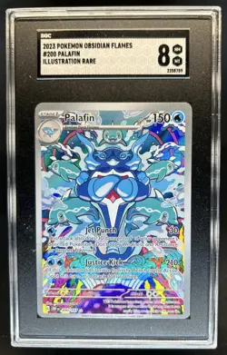 2023 Pokemon SV Obsidian Flames Palafin Illustration Rare 200/197 SGC 8 - Image 1