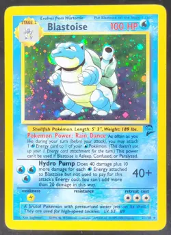 2000 Pokemon Set 2 Blastoise #2/130 Holo RW3 - Image 1