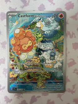 Castform Sunny Form 195/191 Illustration Rare Surging Sparks Pokemon Near Mint - Image 1
