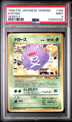 PSA 9 Koffing #109 Vending Series II Japanese Pokemon 1998 - Image 1