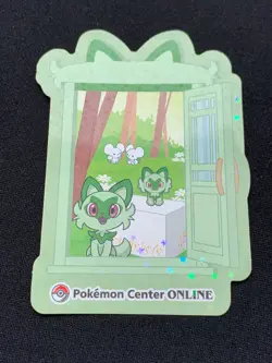 Sprigatito Pokemon Center Online Sticker Holo Novelty Limited Japanese Nintendo - Image 2