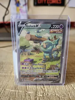 2021 Pokemon Golurk V Evolving Skies 182/203 NM - Image 1