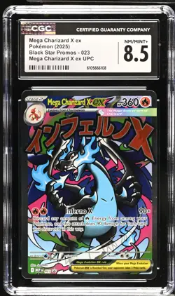 Pokemon Mega Charizard X ex 023 Mega Evolution Black Star Promo Holo CGC 8.5 - Image 1