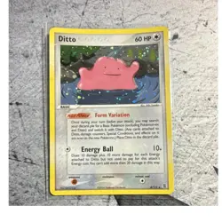 Pokemon TCG Ditto Holo Rare EX FireRed & LeafGreen English 2004 60 HP 4/112 - Image 1