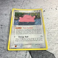 Pokemon TCG Ditto Holo Rare EX FireRed & LeafGreen English 2004 60 HP 4/112 - Image 2