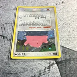 Pokemon TCG Ditto Holo Rare EX FireRed & LeafGreen English 2004 60 HP 4/112 - Image 3