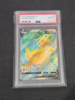 Dragonite V (Full Art) 076/078 Pokemon GO Holo PSA 10 - Image 1