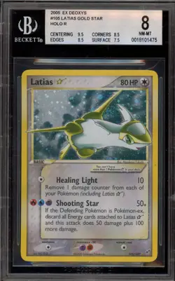 Pokemon Latias Gold Star EX Deoxys Holo Rare #105 BGS 8 - Image 1