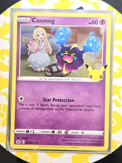 Cosmog 13/25 Holo Rare 25th Anniversary Celebrations Pokemon TCG Near Mint - Image 1