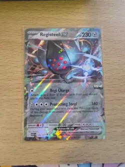 Pokemon Registeel ex 145/217 ASC Full Art EX Holo Basic Steel 230HP 140 Attack - Image 1