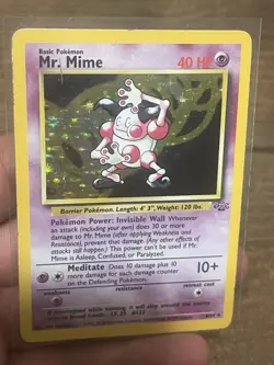 Pokemon TCG Mr. Mime Jungle 6/64 Holo Unlimited Holo Rare - Image 1