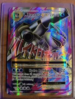 Pokemon M Blastoise EX Ultra Rare Full Art Holo Evolutions 102/108 220 HP EN - Image 1