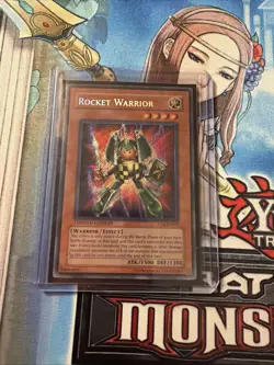 YuGiOh! CT2-EN005 Rocket Warrior Limited Edition Secret Rare LP - Image 1