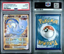 2022 POKEMON GO SECRET #086 FULL ART/MEWTWO VSTAR PSA 10 - Image 3