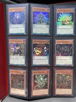 YuGiOh 360 Red Binder Card Collection ALL Holographic NM Cards In Sleeves - Image 1
