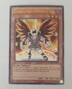 *** DARKLORD UKOBACK *** 1ST EDITION NM ULTRA RARE DUSA-EN022 YUGIOH! - Image 1