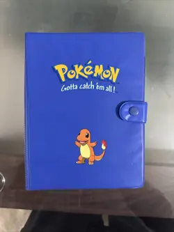 Vintage Pokemon Blue Charmander Pocket 72-Card Binder 1999 - Image 1