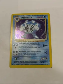 Poliwrath Holo Rare Pokemon TCG Card 13/102 Base Set Shadowless - Image 1