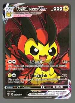 Yveltal Pikachu VCOS Pokemon Card Holo Cosplay ART Pikachu Cosplay FREE SHIPPING - Image 1