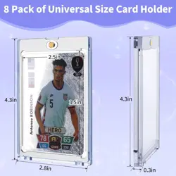 Magnetic Card Holders for Trading Cards, 8 Pack 35pt Sports Clear - Image 2