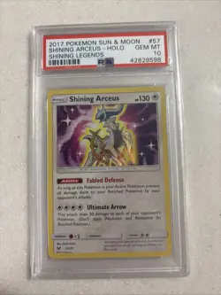 Pokemon TCG Shining Arceus Shining Legends Holo Rare Card 57/73 PSA 10 - Image 1