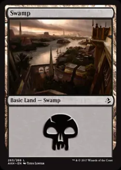 Swamp (4) - Near Mint MTG Amonkhet - Image 1