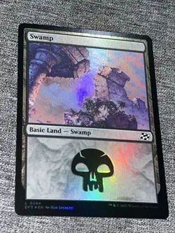 Swamp (0284) #284 (Foil) (NM) Aetherdrift DFT Magic MTG - Image 1
