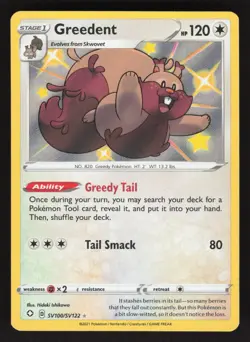 Greedent SV100/SV122 Pokemon TCG Shining Fates: Shiny Vault NM - Image 1