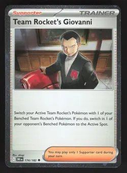 Team Rocket's Giovanni 174/182 Cosmos Holo Pokemon Promo NM - Image 1