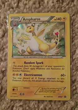Pokemon Ampharos BW67 Electricannon Card Rare Black Star Promo Bubble Holo Art - Image 1