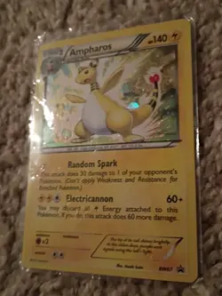 Pokemon Ampharos BW67 Electricannon Card Rare Black Star Promo Bubble Holo Art - Image 4