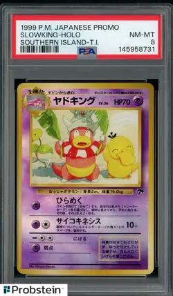 1999 Pokemon Japanese Promo Southern Island T.I. Slowking Holo PSA 8 NM-MT - Image 1