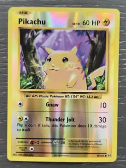 2016 Pikachu 35/108 XY Evolutions Pokemon Reverse Holo LP - Image 1