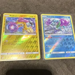 Pokemon TCG Lost Thunder Holo Lot Entei Raikou Suicune Nintendo 3 Cards English - Image 3