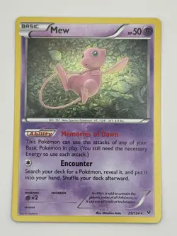 Mew 29/125 Fates Collide Holo Rare Pokemon Card NM - Image 1
