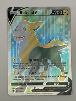 Boltund V 181/192 Rebel Clash Ultra Rare Full Art Holo Pokemon Card NM - Image 1