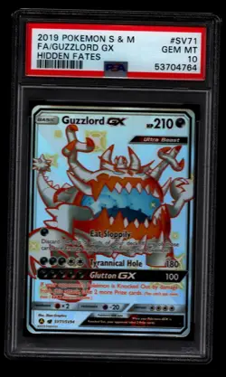 POKEMON PSA 10 Guzzlord GX SV71/SV94 Hidden Fates FULL ART - Image 1