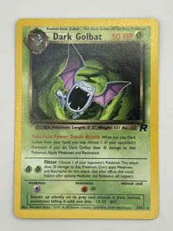 Dark Golbat 24/82 Team Rocket Rare Unlimited Regular Pokemon Card HP - Image 1