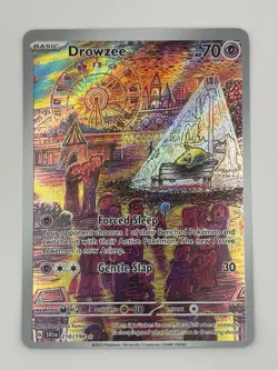 Drowzee 210/198 Scarlet & Violet Illustration Rare Full Art Holo Pokemon Card NM - Image 1