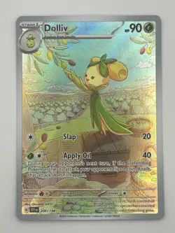 Dolliv 200/198 Scarlet & Violet Illustration Rare Full Art Holo Pokemon Card NM - Image 1