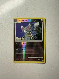 Glameow 83/130 Diamond & Pearl Base Set Pokemon Reverse Holo LP - Image 1