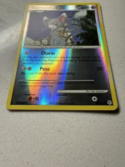 Glameow 83/130 Diamond & Pearl Base Set Pokemon Reverse Holo LP - Image 2