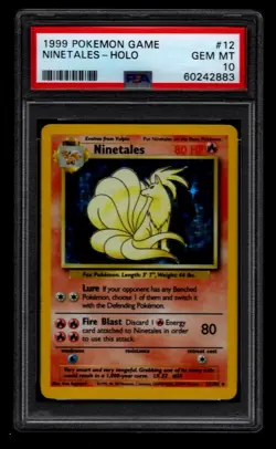1999 Pokemon PSA 10 GEM MINT Ninetales 012/102 Base Set Holo - Image 1