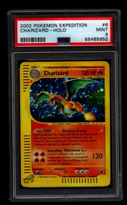2002 Pokemon Expedition Charizard Holo 6/165 PSA 9 Mint - Image 1