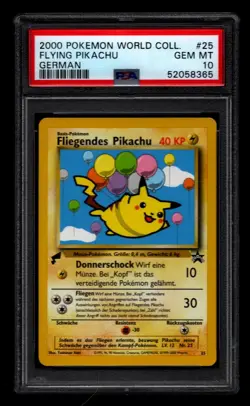 2000 Pokemon World Collection Flying Pikachu #25 German PSA 10 GEM MINT - Image 1
