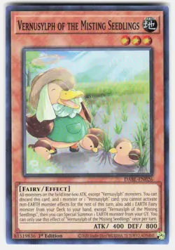 Vernusylph of the Misting Seedlings DABL-EN026 Darkwing Blast Yu-Gi-Oh NM - Image 2