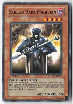 Yugioh - Skilled Dark Magician SD6-EN006 1st Edition - Structure Deck: Spellcast - Image 1
