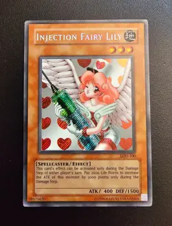 Yu-Gi-Oh! Injection Fairy Lily LOD-100 Secret Rare UNL LP - Image 1